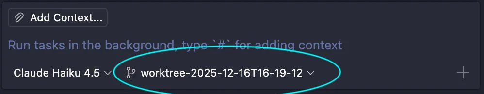 VS Code Copilot Chat showing "Improve robustness of test suite" with worktree